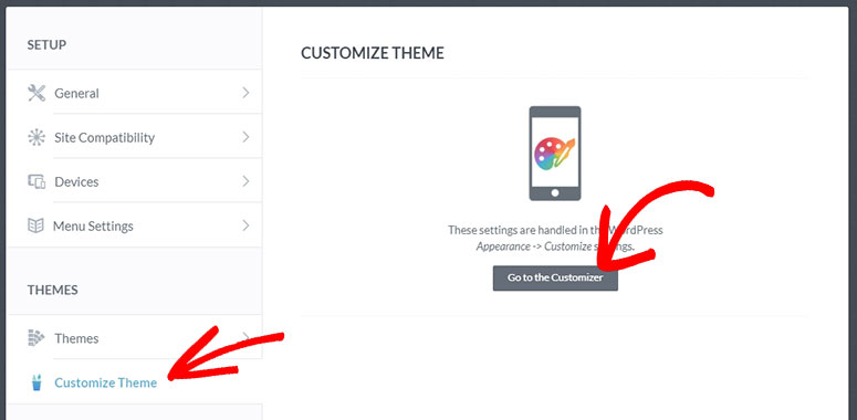 Customize Theme make WordPress site Mobile-Friendly