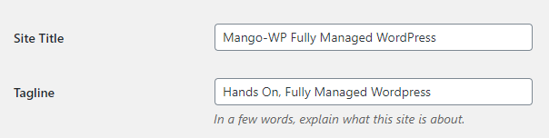 How to change the tagline “Just another WordPress site” in WordPress  (Simple way) - MangoWP Fully Managed WordPress