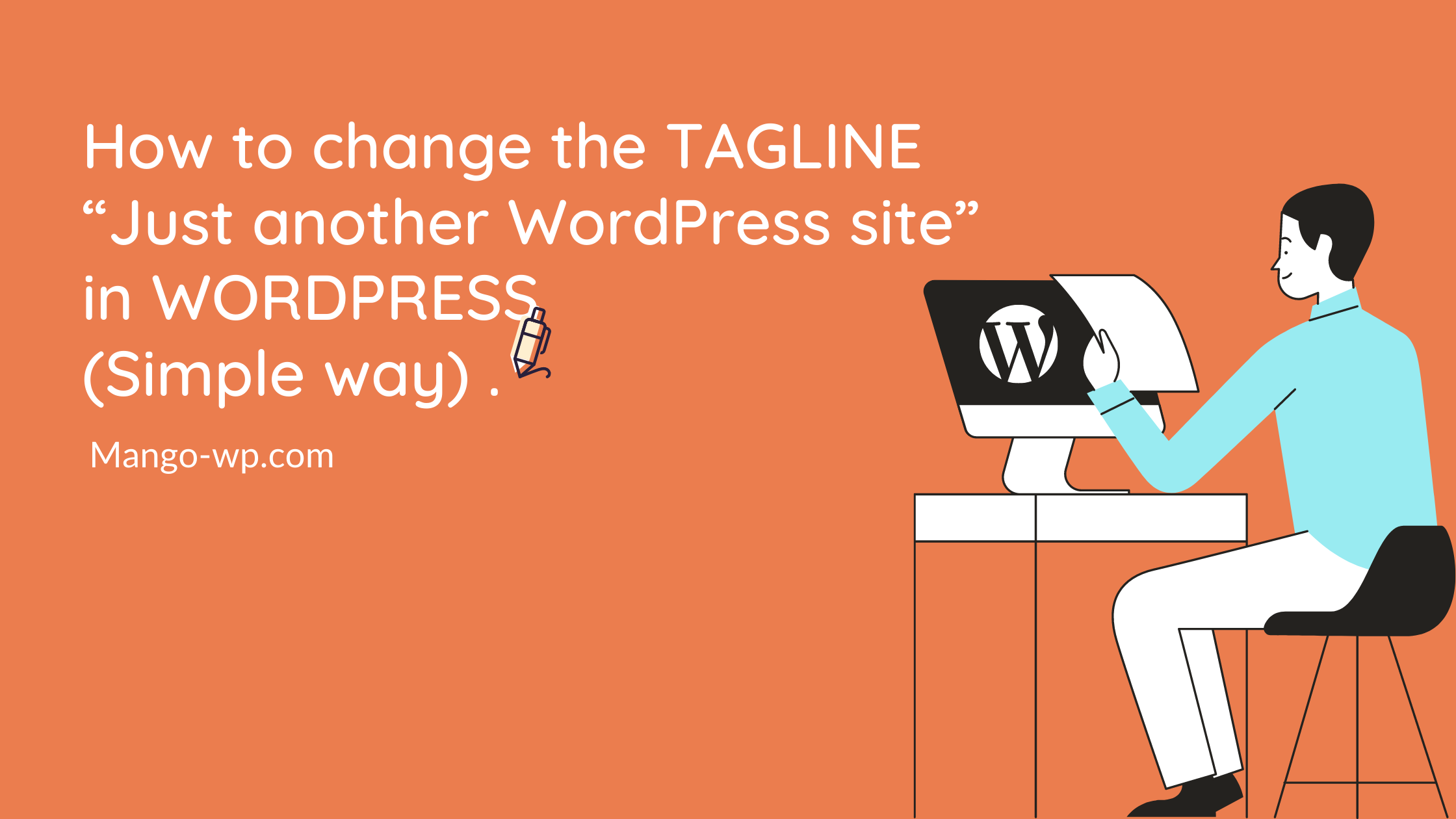 How to change the tagline in WordPress